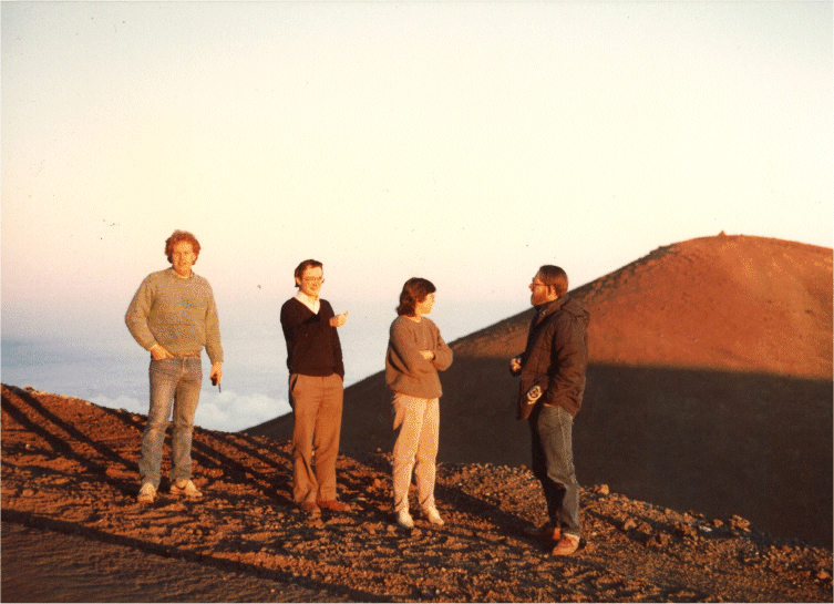 Tim, Matt, Sandy and Mark on Mauna Kea