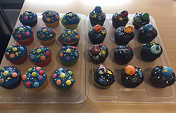 Wayne's astronomy cupcakes