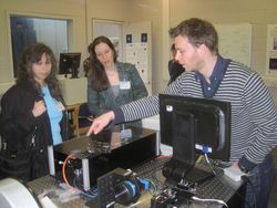 Nagin Cox (pictured left) esteemed NASA & JPL engineer visiting the Royal Observatory.