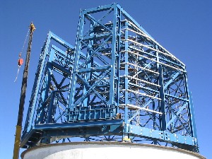 Close up of the dome under construction