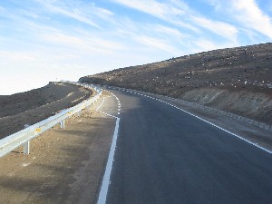 Vista road post painting and barrier installation