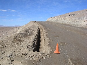 Vista road and trench during construction