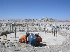 Vista telescope foundation rock anchors