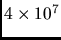 $4\times10^7$