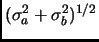 $(\sigma_a^2+\sigma_b^2)^{1/2}$